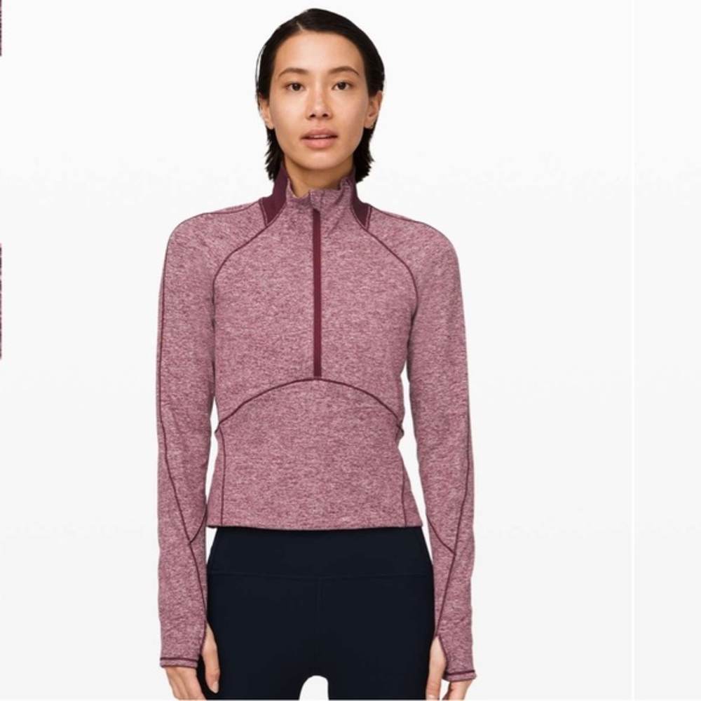 Lululemon Always Alert 1/2 Zip
Heathered Garnet